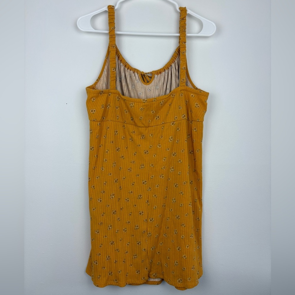Plus Size Arizona Jean Co Sunflower Babydoll Dress Gold & Brown sz XXL Y2K - Picture 7 of 9